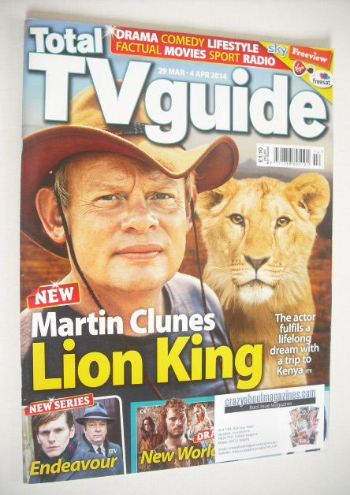 <!--2014-03-29-->Total TV Guide magazine - Martin Clunes cover (29 March - 