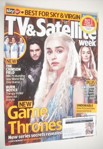 TV & Satellite Week magazine - Game Of Thrones cover (5-11 April 2014)