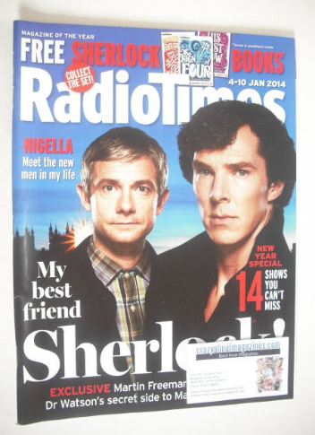 Radio Times magazine - Martin Freeman and Benedict Cumberbatch cover (4-10 January 2014)