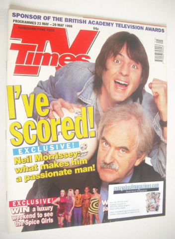 TV Times magazine - Neil Morrissey and Des Lynam cover (23-29 May 1998)