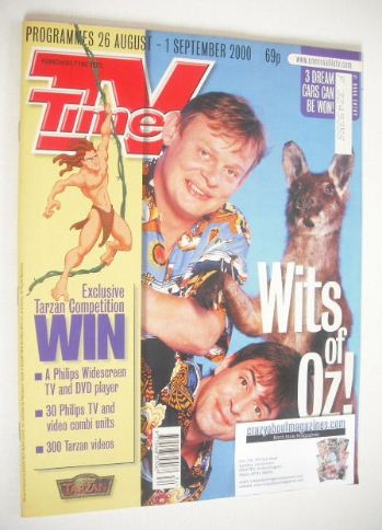 TV Times magazine - Neil Morrissey and Martin Clunes cover (26 August - 1 September 2000)