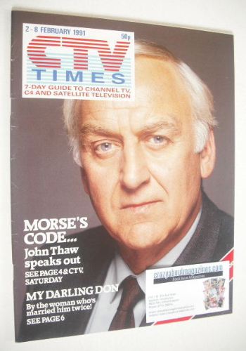 CTV Times magazine - 2-8 February 1991 - John Thaw cover