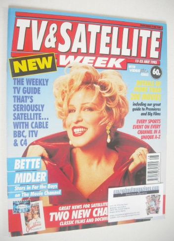 <!--1993-07-17-->TV&Satellite Week magazine - Bette Midler cover (17-23 Jul
