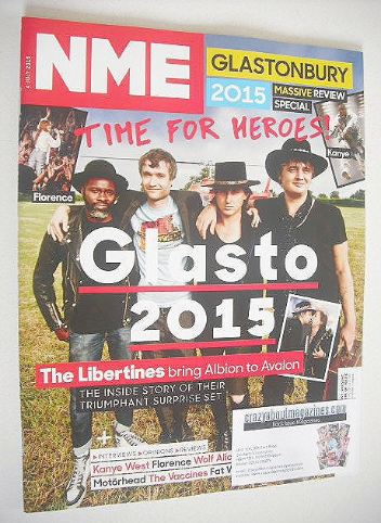 NME magazine - Glastonbury 2015 cover (4 July 2015)