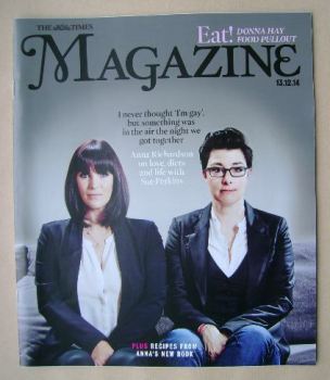 The Times magazine - Anna Richardson and Sue Perkins cover (13 December 2014)