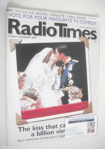 Radio Times magazine - Prince Charles and Princess Diana cover (28 July - 3 August 2001)