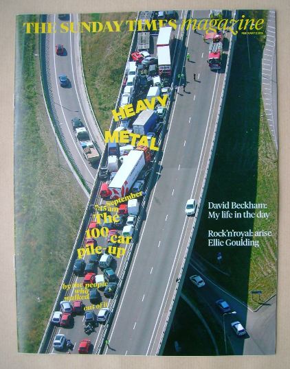 The Sunday Times magazine - The 100 Car Pile-Up cover (2 February 2014)