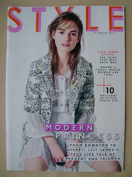 Style magazine - Lily James cover (22 March 2015)