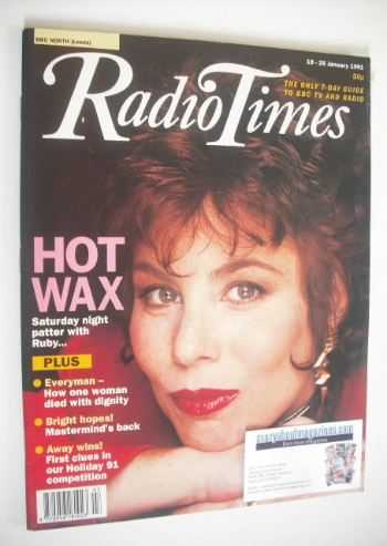 <!--1991-01-19-->Radio Times magazine - Ruby Wax cover (19-25 January 1991)