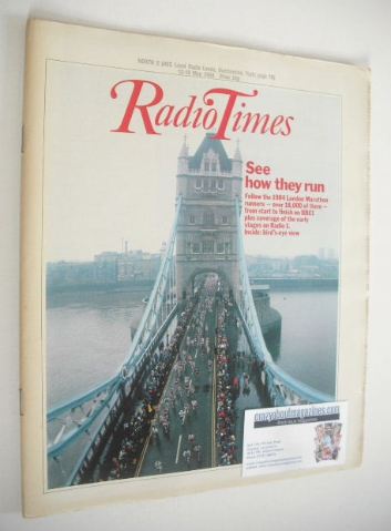 <!--1984-05-12-->Radio Times magazine - London Marathon cover (12-18 May 19