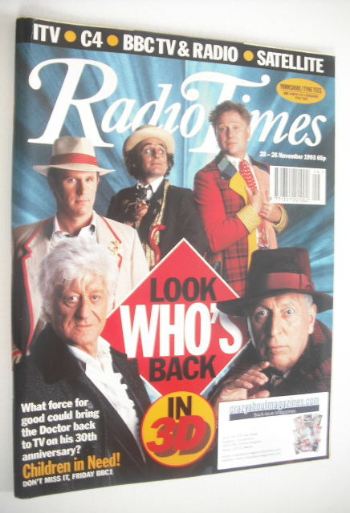 Radio Times magazine - Doctor Who cover (20-26 November 1993)
