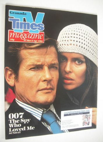 TV Times magazine - Roger Moore and Barbara Bach cover (27 March - 2 April 1982)