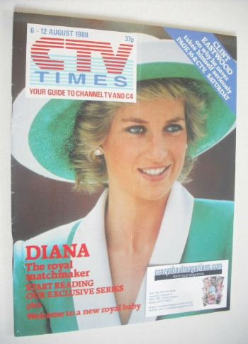 CTV Times magazine - 6-12 August 1988 - Princess Diana cover