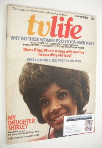 <!--1975-02-->TV Life magazine - Shirley Bassey cover (February 1975)