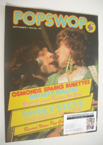 Popswop magazine - 7 September 1974 - Mud cover