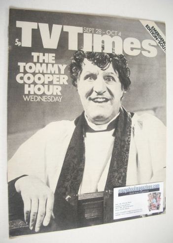 TV Times magazine - Tommy Cooper cover (28 September - 4 October 1974)