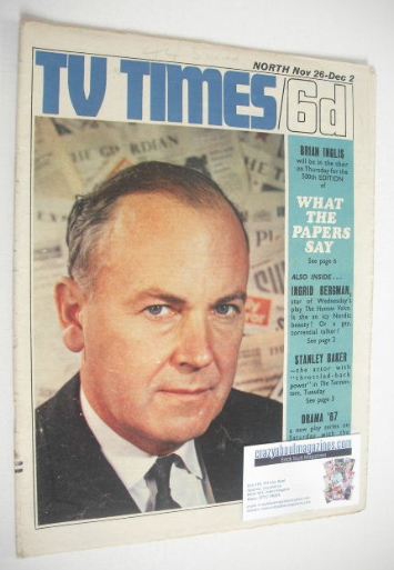 <!--1966-11-26-->TV Times magazine - Brian Inglis cover (26 November - 2 De