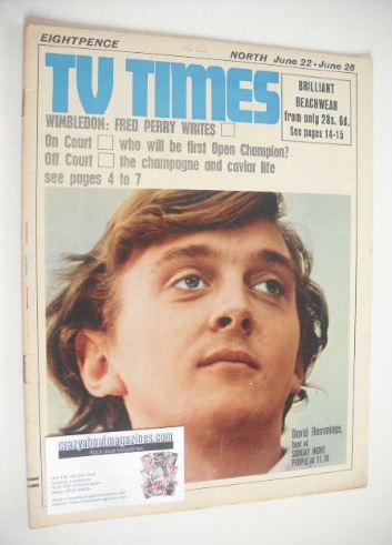 <!--1968-06-22-->TV Times magazine - David Hemmings cover (22-28 June 1968)