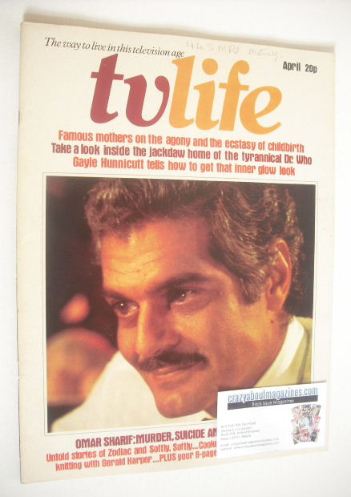 <!--1974-04-->TV Life magazine - Omar Sharif cover (April 1974)