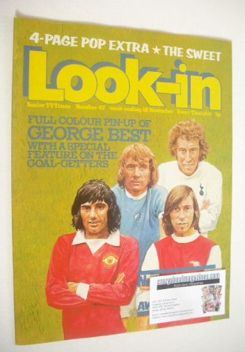 Look In magazine - Football Stars cover (18 November 1972)