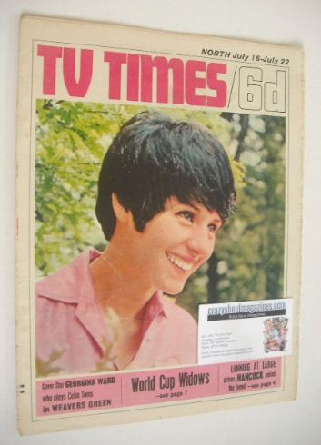 <!--1966-07-16-->TV Times magazine - Georgina Ward cover (16-22 July 1966)