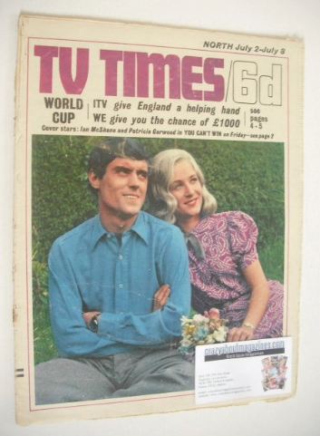 <!--1966-07-02-->TV Times magazine - Ian McShane and Patricia Garwood cover