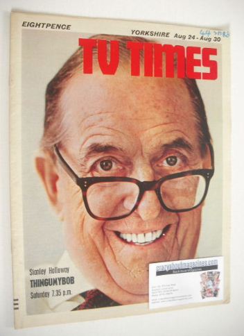 TV Times magazine - Stanley Holloway cover (24-30 August 1968)