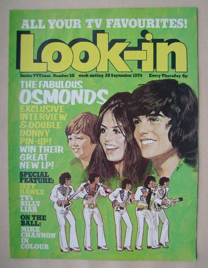 Look In magazine - The Osmonds cover (28 September 1974)