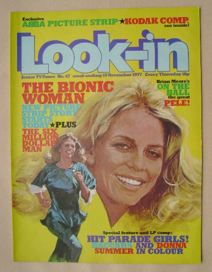 Look In magazine - The Bionic Woman cover (19 November 1977)