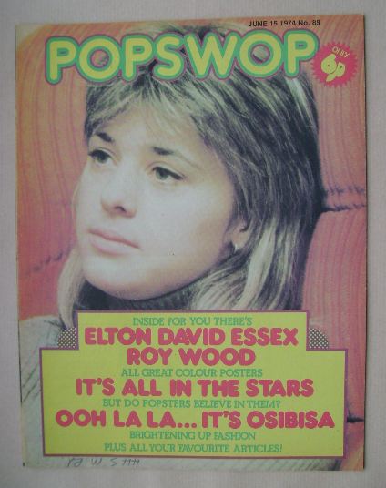 Popswop magazine - 15 June 1974 - Suzi Quatro cover