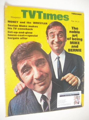TV Times magazine - Mike and Bernie Winters cover (16-22 November 1968)