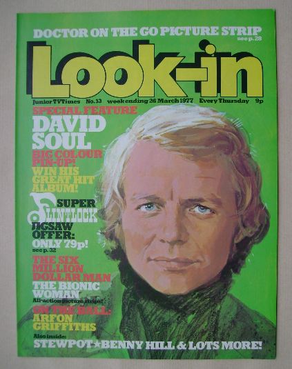 Look In magazine - David Soul cover (26 March 1977)