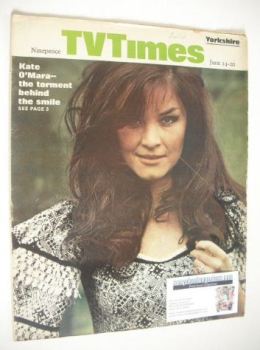 TV Times magazine - Kate O'Mara cover (14-20 June 1969)