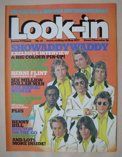 <!--1977-05-28-->Look In magazine - Showaddywaddy cover (28 May 1977)