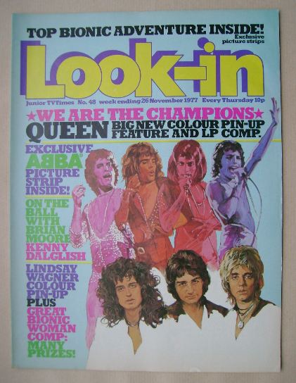 Look In magazine - Queen cover (26 November 1977)