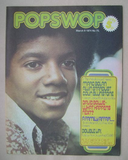 Popswop magazine - 9 March 1974 - Michael Jackson cover
