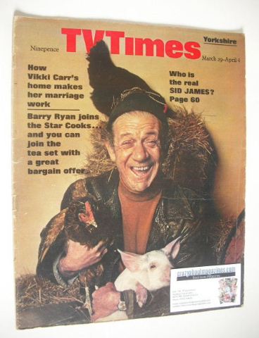 TV Times magazine - Sid James cover (29 March - 4 April 1969)