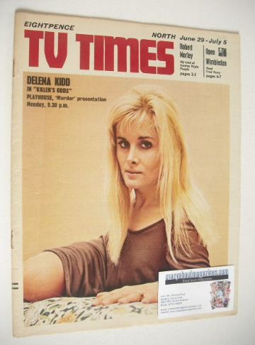 <!--1968-06-29-->TV Times magazine - Delena Kidd cover (29 June - 5 July 19