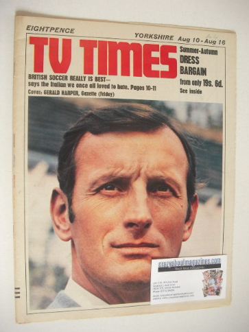 <!--1968-08-10-->TV Times magazine - Gerald Harper cover (10-16 August 1968