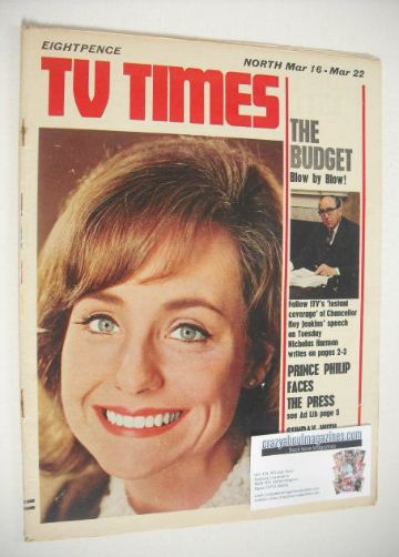 <!--1968-03-16-->TV Times magazine - Jennifer Wilson cover (16-22 March 196