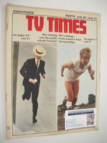 <!--1968-07-20-->TV Times magazine - Boy & Girl Running cover (20-26 July 1