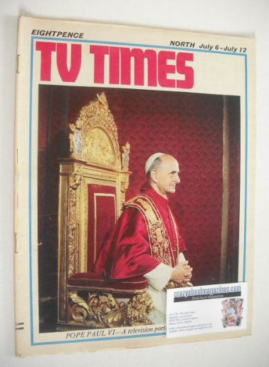<!--1968-07-06-->TV Times magazine - Pope Paul VI cover (6-12 July 1968)