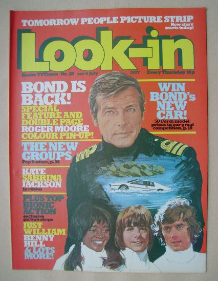 <!--1977-07-09-->Look In magazine - Roger Moore cover (9 July 1977)