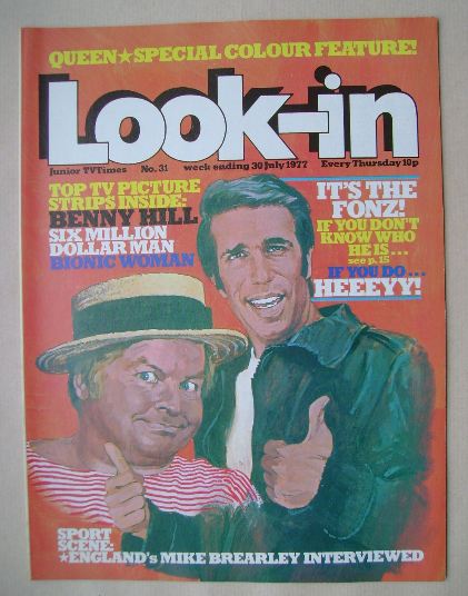 Look In magazine - Henry Winkler / Benny Hill cover (30 July 1977)