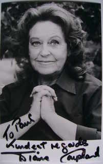 Diana Coupland autograph (hand-signed photograph, dedicated)