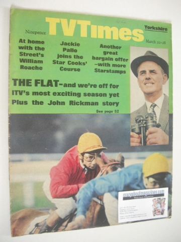 TV Times magazine - John Rickman and Lester Piggott cover (22-28 March 1969)