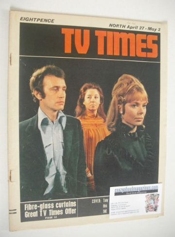 <!--1968-04-27-->TV Times magazine - Tony Beckley, Frances Cuka and Louise 