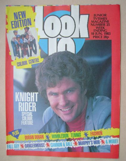 Look In magazine - David Hasselhoff cover (18 June 1983)