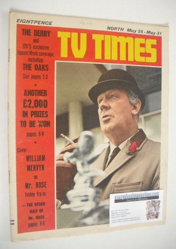 <!--1968-05-25-->TV Times magazine - William Mervyn cover (25-31 May 1968)