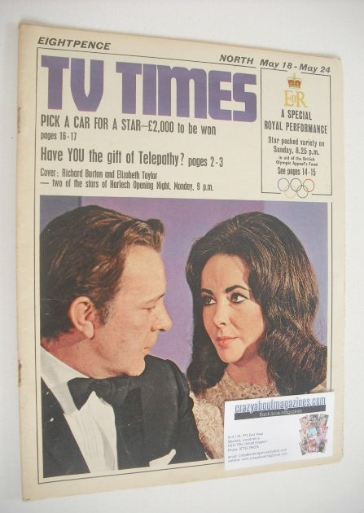 <!--1968-05-18-->TV Times magazine - Richard Burton and Elizabeth Taylor co